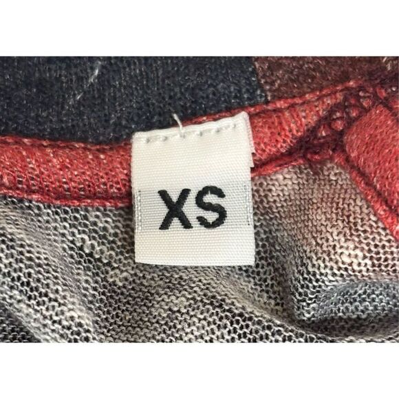 IRO ALESSIO TEE in BUFFALO CHECK in Red & Black NWT Size Small - Picture 8 of 9